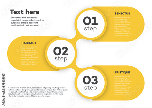 Infographic template vector timeline process 3 option or step number color style for presentation 10 eps