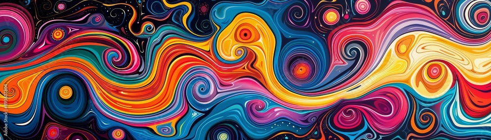 Psychedelic swirling patterns in bold colors, dynamic art, trippy visuals Psychedelic swirling patterns in bold colors, dynamic art, trippy visuals