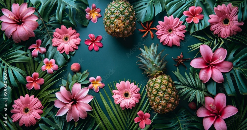 Floral Paradise: Pink Flowers and Greenery Floral Paradise: Pink Flowers and Greenery