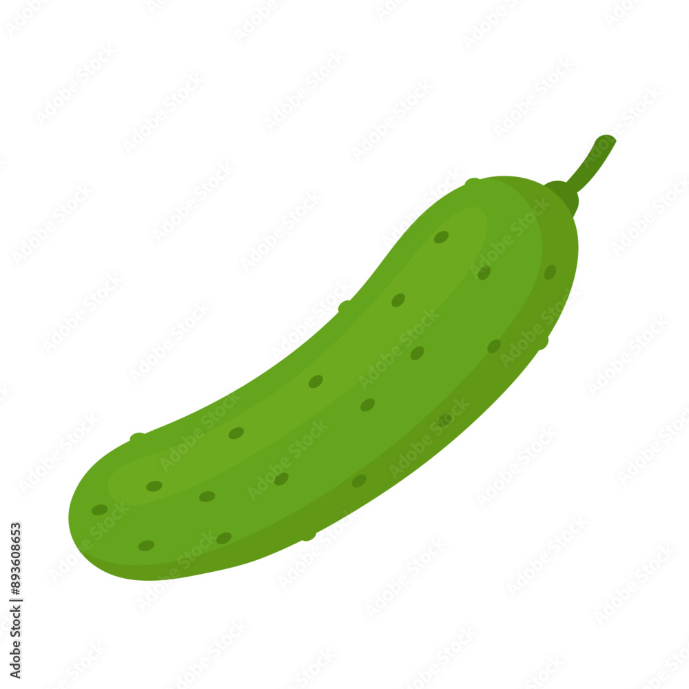 Cucumber flat vector illustration icon clipart Cucumber flat vector illustration icon clipart