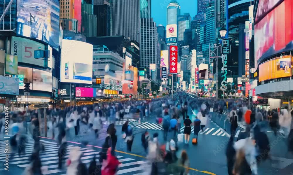 custom made wallpaper toronto digitalThousands of people walk across the famous Shibuya Crossing in Japan timelapse 4k video