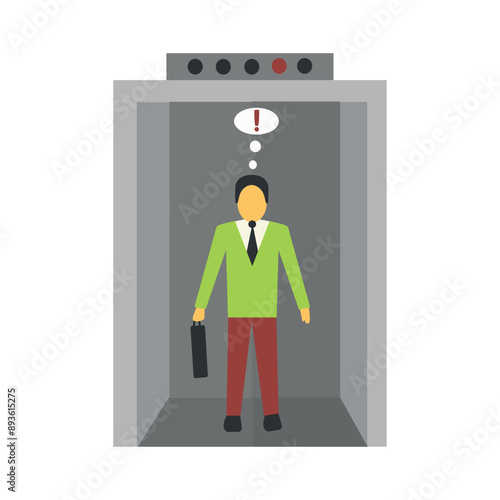 Elevator pitch concept icon clipart avatar logtotype isolated vector illustration