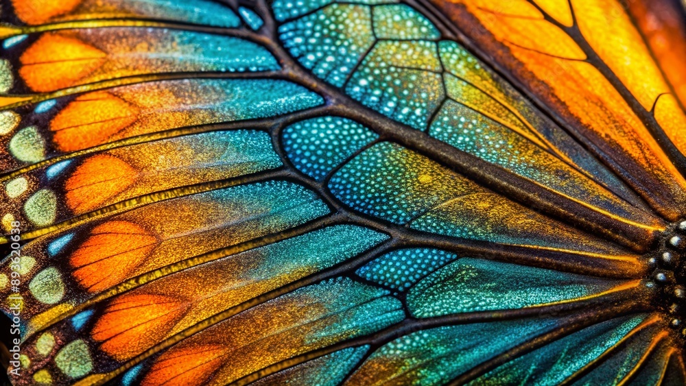 Obraz premium Macro photography of butterfly. Details of a beautiful butterfly wing.