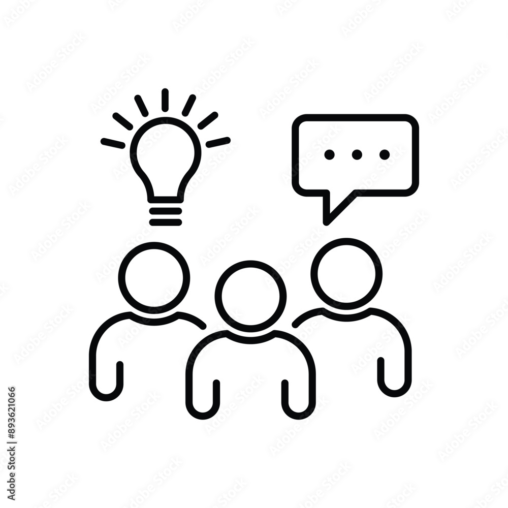 Business talk idea icon. Simple line, outline of team work idea icons for ui and ux, website or mobile applicationWeb