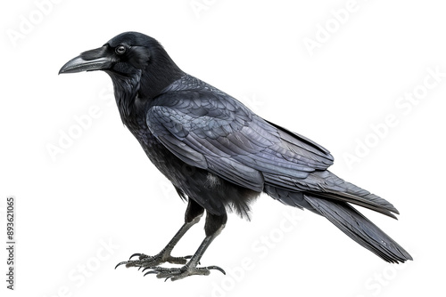 Close up crow isolated on transparent background