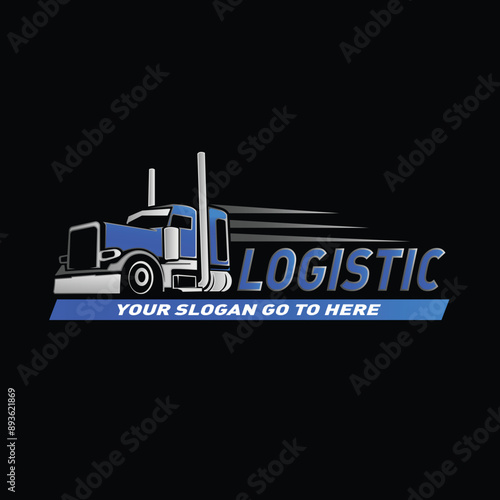 truck company logo design template