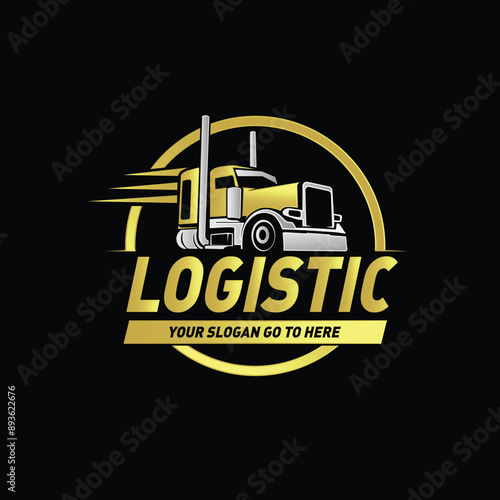 truck company logo design template