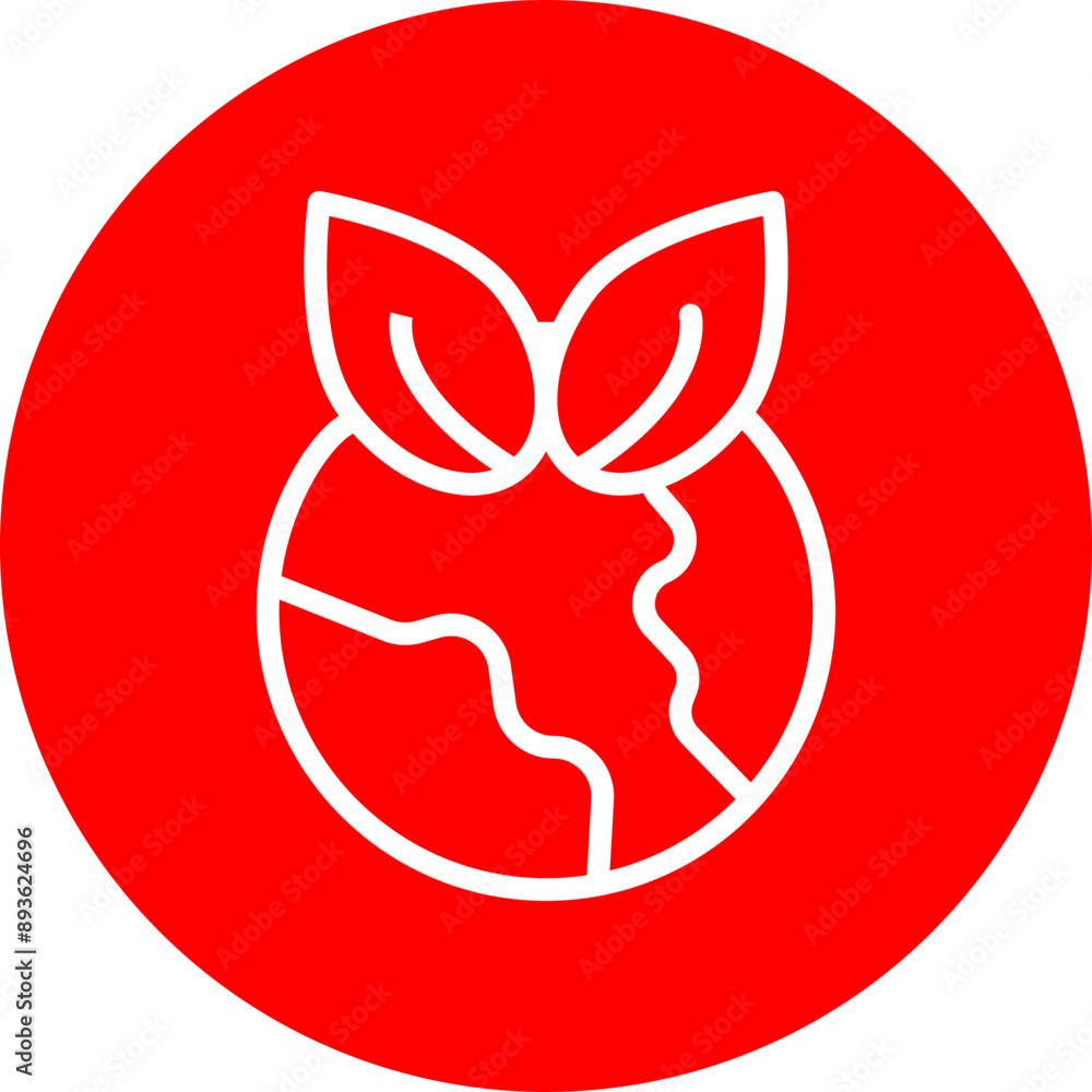 Environmental Vector Line White Circle Red Environmental Vector Line White Circle Red