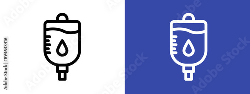 blood glucose icon logo sign set vector outline