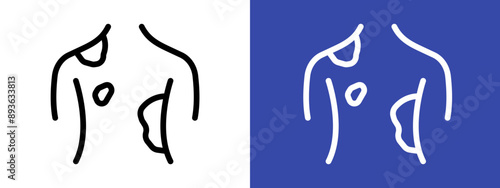 Contact Dermatitis icon logo sign set vector outline