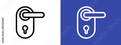 Door knob icon logo sign set vector outline