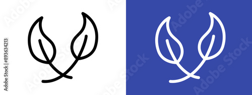 falcate icon logo sign set vector outline