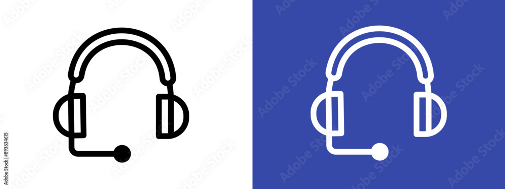 Helpdesk Headphone icon logo sign set vector outline Helpdesk Headphone icon logo sign set vector outline