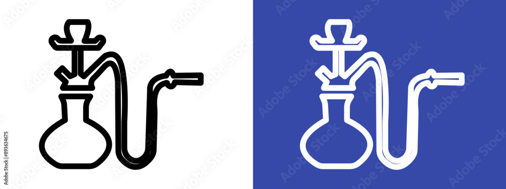 Hookah icon logo sign set vector outline Hookah icon logo sign set vector outline