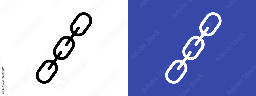 Fototapeta premium Link chain icon logo sign set vector outline