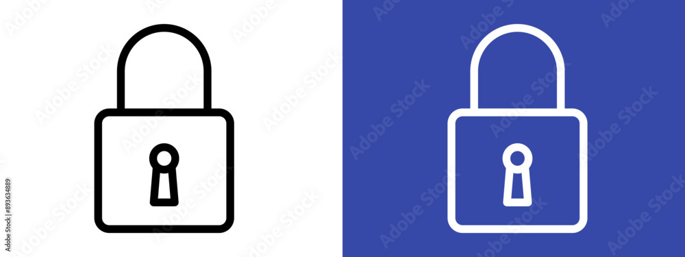 Lock icon logo sign set vector outline Lock icon logo sign set vector outline