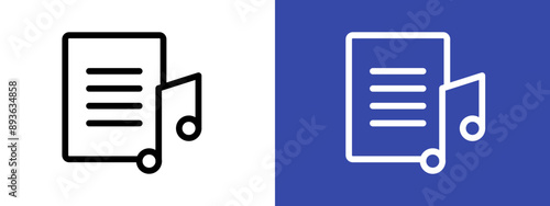 Lyrics icon logo sign set vector outline