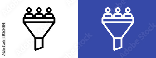 lead conversion icon logo sign set vector outline