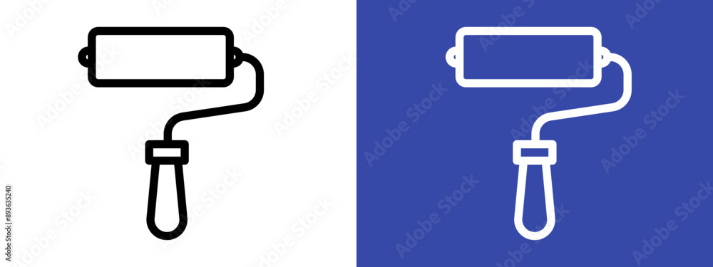 paint roller icon logo sign set vector outline paint roller icon logo sign set vector outline