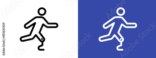 Prosthetic leg icon logo sign set vector outline