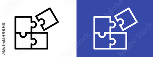 Puzzle icon logo sign set vector outline