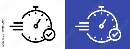 Quick approval icon logo sign set vector outline