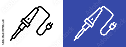 Soldering iron icon logo sign set vector outline