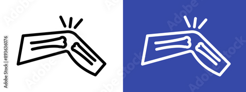 Treatment arthritis icon logo sign set vector outline