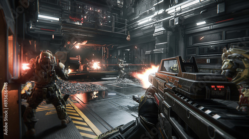 First player shooter game screenshot view