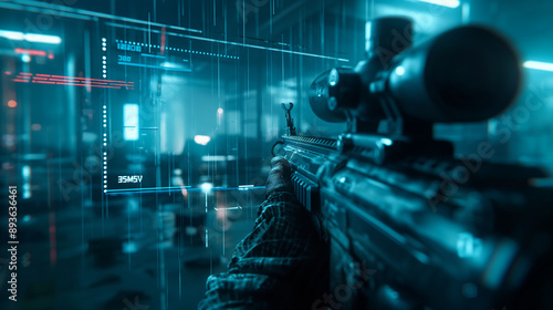 First player shooter game screenshot view