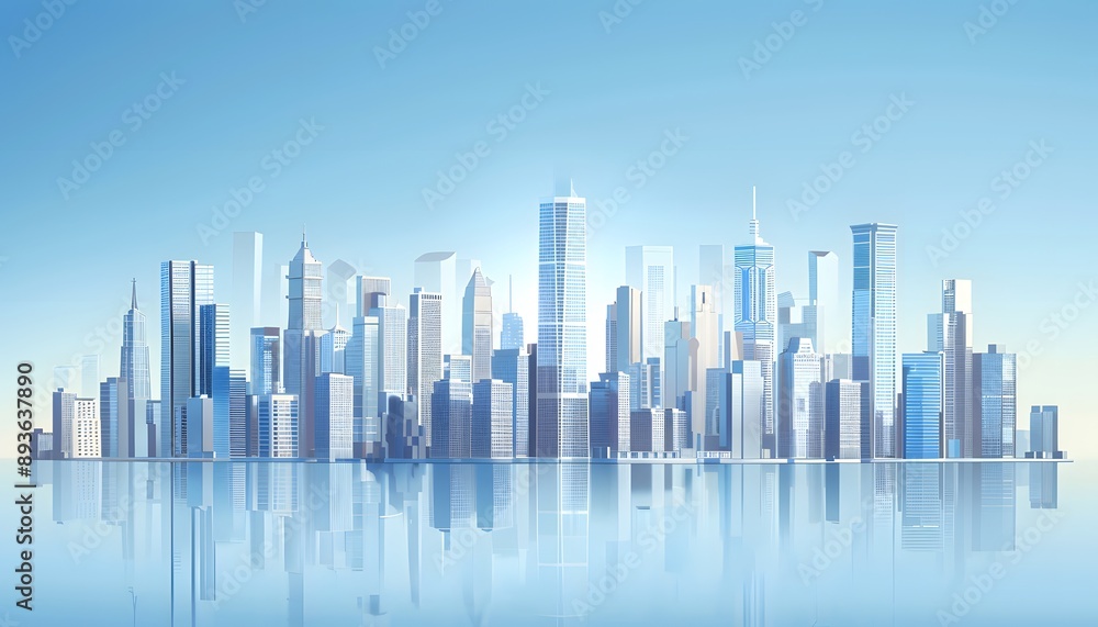 Cityscape with Reflections Cityscape with Reflections