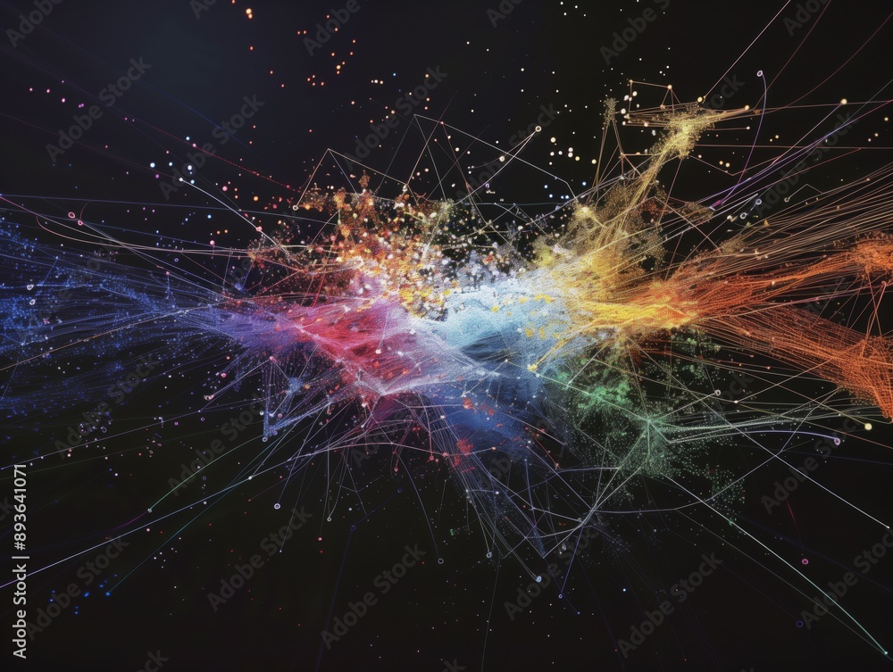 Abstract digital network connections. Abstract digital network connections.