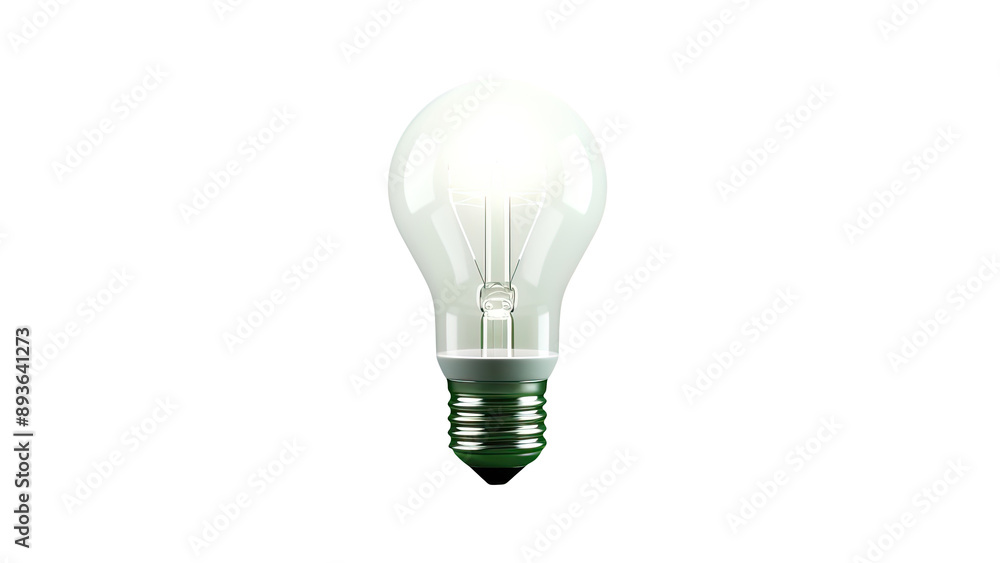 3D Render of White Led Bulb Isolated on Transparent Background. Digital Technology Equipment Generative AI. 3D Render of White Led Bulb Isolated on Transparent Background. Digital Technology Equipment Generative AI.