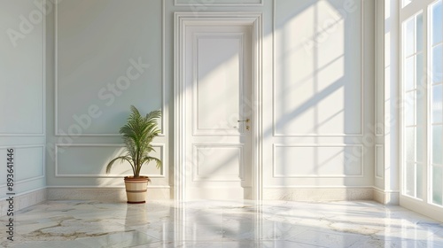 Closed door interior design © Lasvu