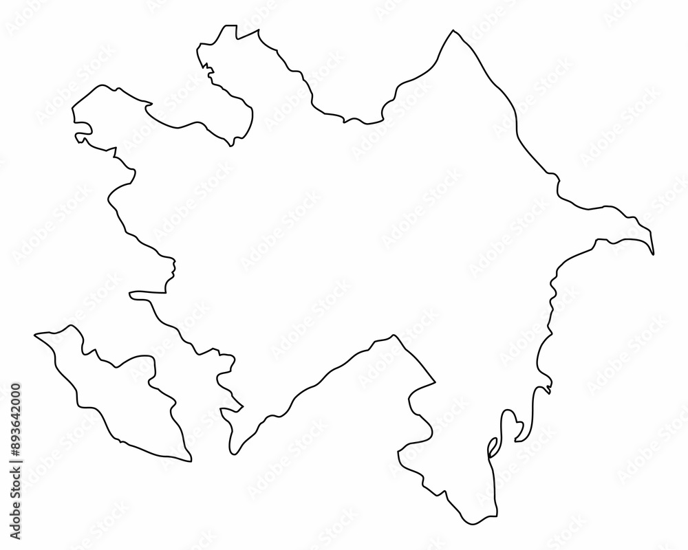 Obraz premium Azerbaijan outline map