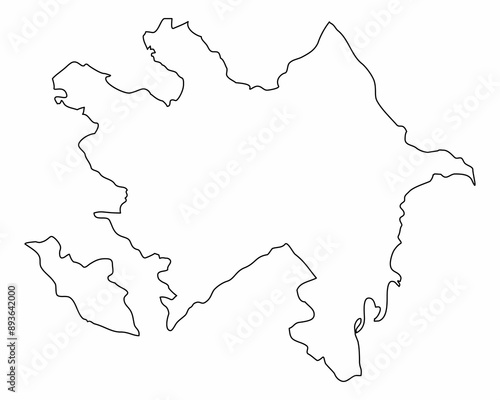 Azerbaijan outline map