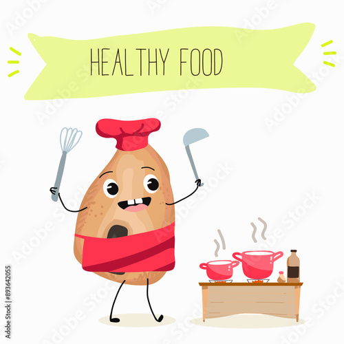 Cute broad beans, broad bean, raw, fava beans, fava bean, vicia faba with different activities, outdoor, sports,musical instrument. Organic food, healthy food.