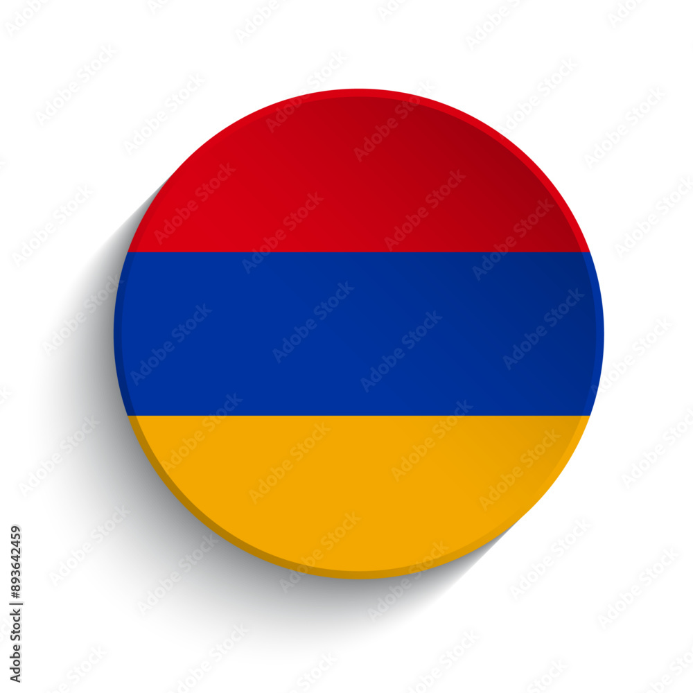 Fototapeta premium Armenia flag button