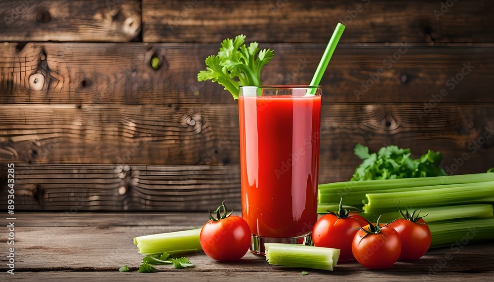 Fresh Tasty Tomato Celery Juice in Glass Fresh Tomatoes and Green Celery on Old Wooden Background Healthy Detox Drink Horizontal Copy Space
Fresh Tasty Tomato Celery Juice in Glass Fresh Tomatoes and Green Celery on Old Wooden Background Healthy Detox Drink Horizontal Copy Space