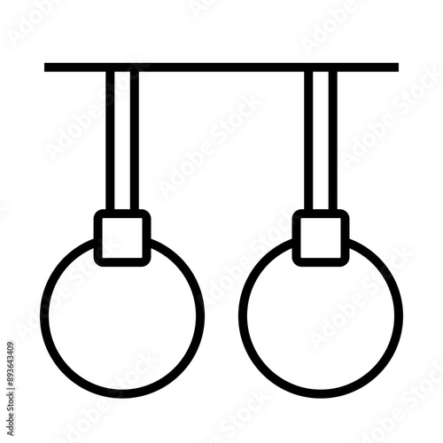 Gymnastics Rings Icon Design