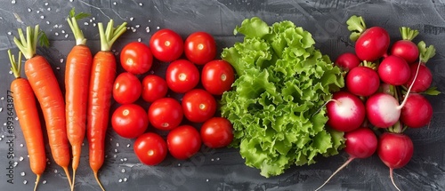 Colorful Vegetable Display, Nutritious Produce Selection