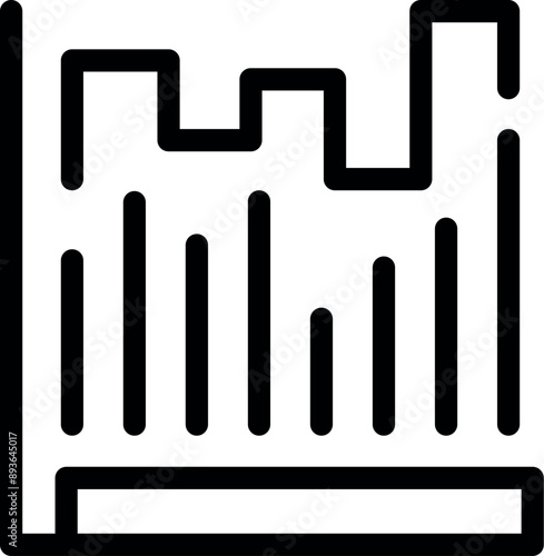 Line chart is depicting market volatility with peaks and valleys