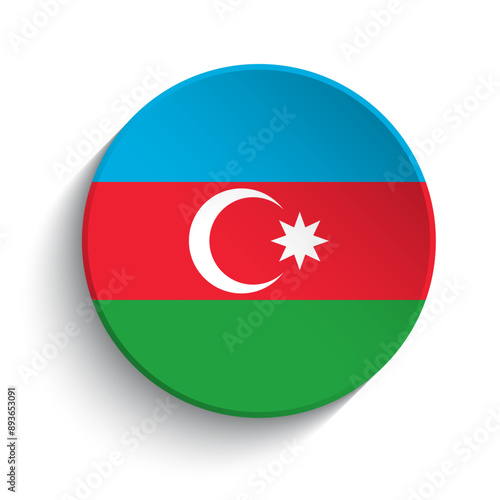 Azerbaijan flag button Free Download Azerbaijan flag button - GFXLoad