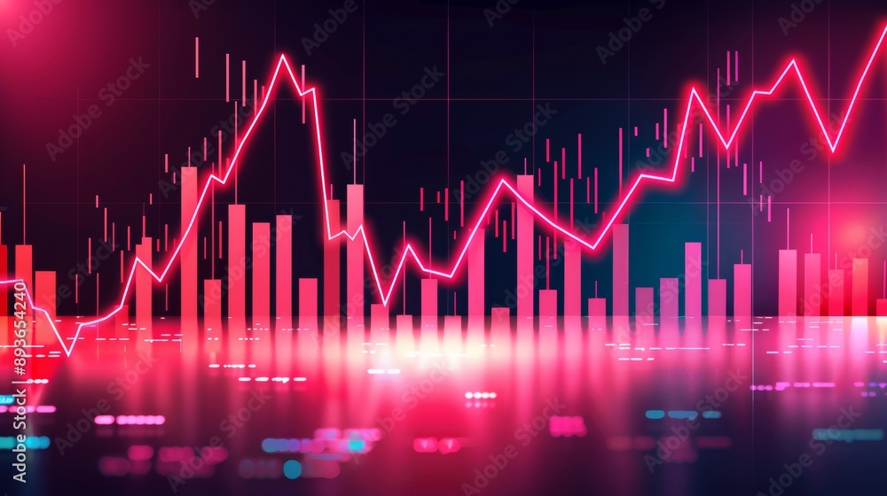 Financial collapse, crashing stock market graph, flat design illustration Financial collapse, crashing stock market graph, flat design illustration