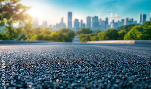 Wallpaper Mural landscape with highway view low angle, morning/daytime over the city with skyscrapers  wallpaper	 Torontodigital.ca