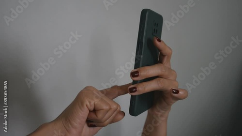 person using smartphone