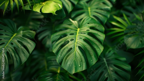 Tropical Jungle with Ferns and Vines