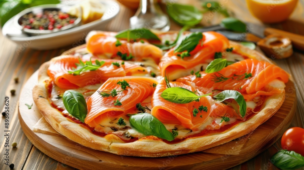 Pizza with smoked salmon, gourmet seafood, --ar 16:9 --style raw --personalize 6iulspg --stylize 250 Job ID: 3bd48b25-89ca-4a53-886a-61bea89f2943 Pizza with smoked salmon, gourmet seafood, --ar 16:9 --style raw --personalize 6iulspg --stylize 250 Job ID: 3bd48b25-89ca-4a53-886a-61bea89f2943