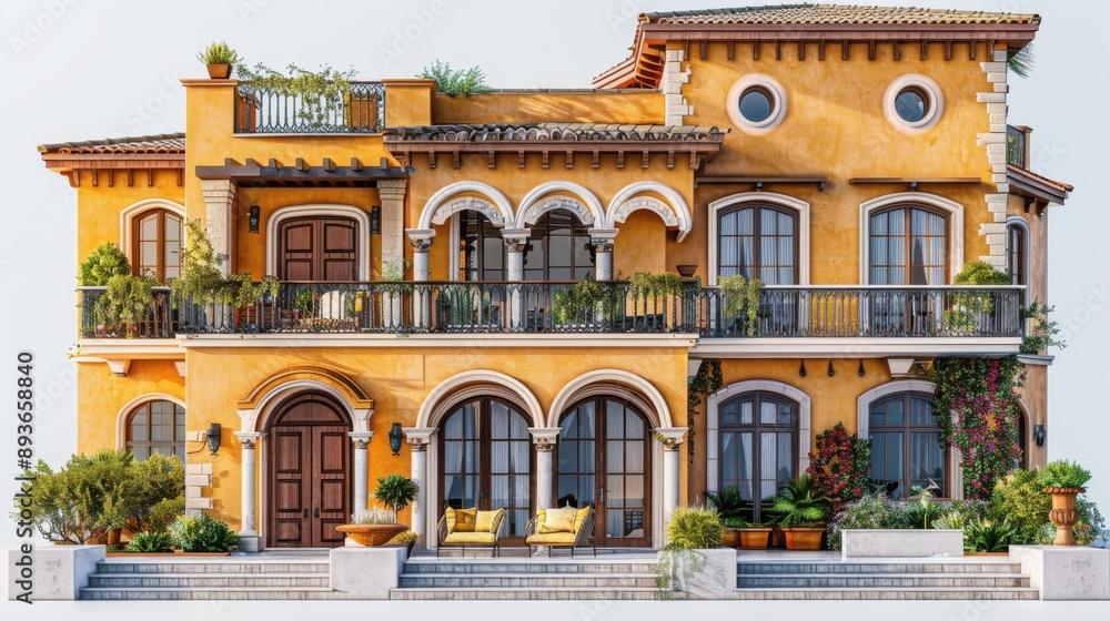Luxurious Duplex Mediterranean House in Photo Realistic Style Luxurious Duplex Mediterranean House in Photo Realistic Style