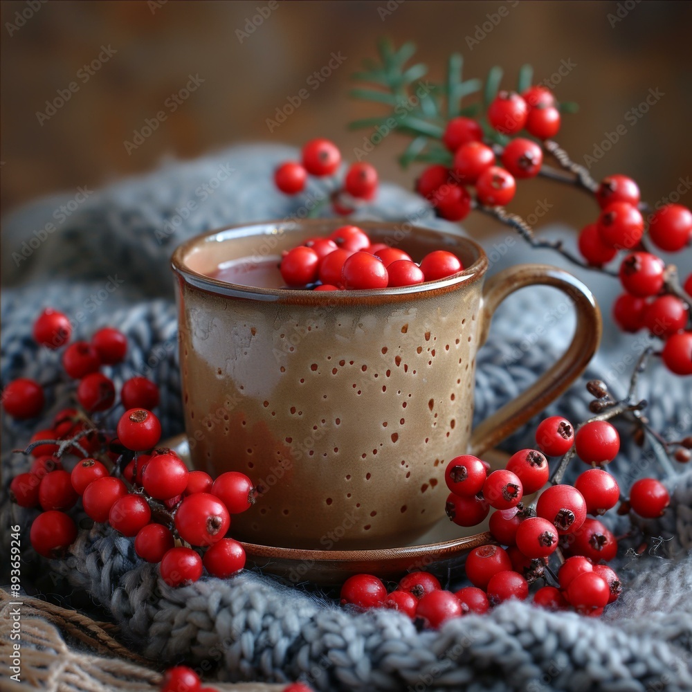 Cozy Winter Drink with Berries Cozy Winter Drink with Berries